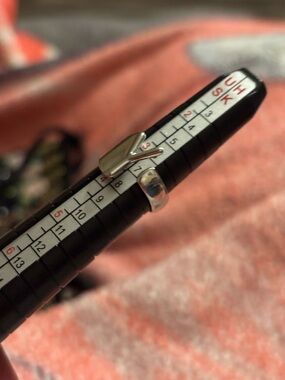 926 stamped letter Y Band Ring - Polished Silver Finish